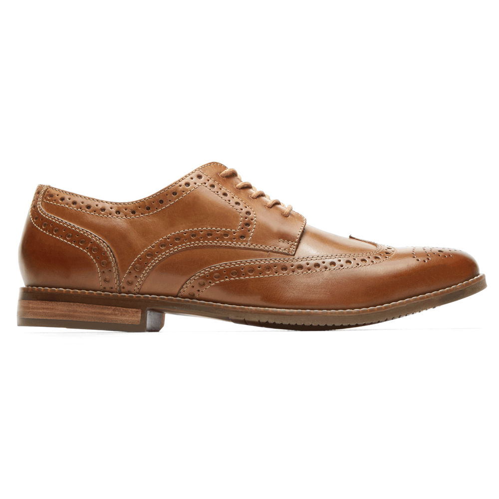 Rockport Mens Style Purpose Wingtip - Lace Up Brown - ZEG742386